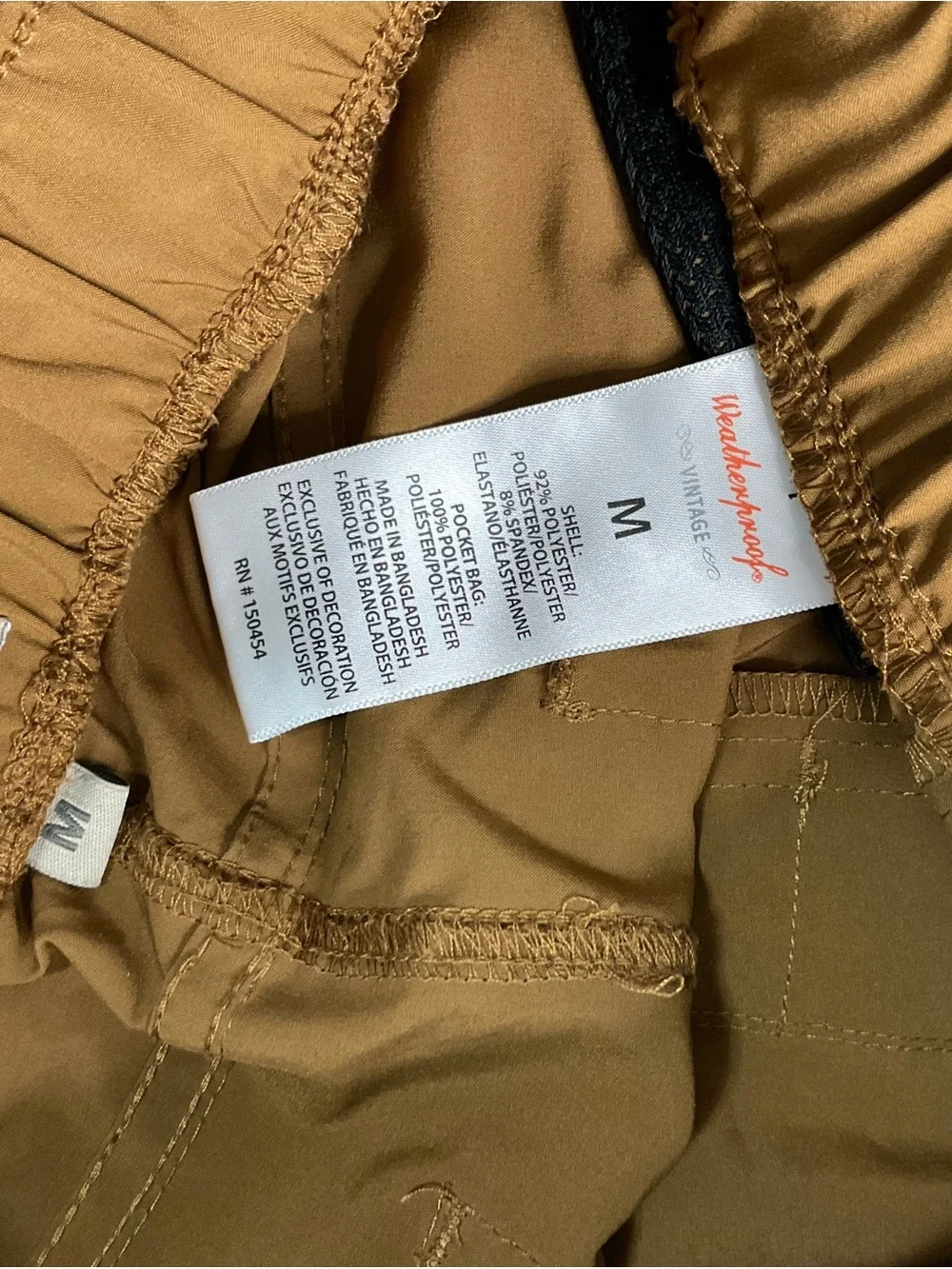 Weatherproof Tan Drawstring Jogger Pants
